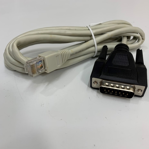 Cáp Lập Trình 7Ft Dài 2M Cable RS232C Port MJ1/MJ2 RJ45 8 Pin to D-Sub 15 Pin Male 2 Row For HMI Fuji Electric Monitouch V8 V9 Series and PLC Allen Bradley 1785-KE