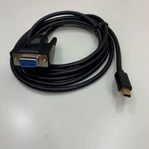 Cáp 72-0480008-00LF Dài 1M 3.3ft RS232 Connection Shielded Cable Mini B 5 Pin Male to DB9 Female For Máy In Mã Vạch Đi Động TSC Alpha Label Printer TSC Alpha-4L, Alpha-2R, Alpha-3R, Alpha-4L