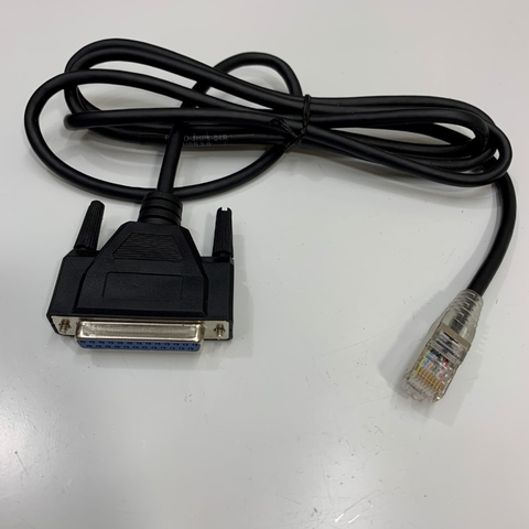 Cáp Lập Trình 6Ft Dài 1.8M Cable RS232C Port MJ1/MJ2 RJ45 8 Pin to DB25 Female For HMI Fuji Electric Monitouch V8 V9 Series and PLC Allen Bradley 1770-KF2