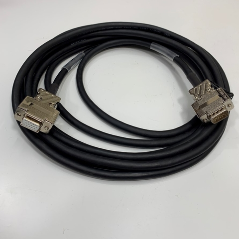 Cáp MTR11-ENC Extension Encoder VGA 3 Row HD D-SUB 15 Pin Male to Female Dài 4.5M 15ft Cable HAE KWANG E300577 24AWG X 5PR 80°C 300V VW-1 STK-24-5P OD 8.0mm Color Black