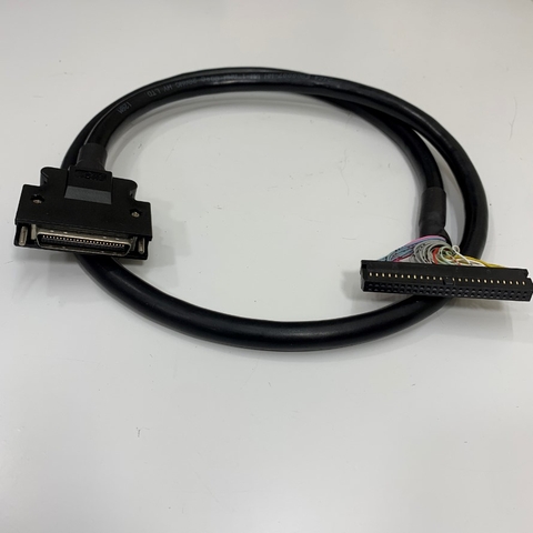 Cáp SCSI I/O Signal MDR 50 Pin Male to 50 Pin IDC FC 2*25 Pitch 2.54mm Dài 1M 3ft Cable 2464 E900007-WH VW-1 80°C 30V 28AWG X 25PR For Servo Drive Terminal PCB Breakout Board