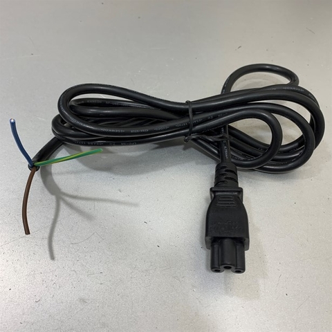 Đây Nguồn Đấu Bo Mạch Bare Wire to IEC C5 Electrical Power Cord AC DC Power Supply Extension Cable 250V 2.5A 3x0.75mm² H03VV-F OD 6.5mm length 2M