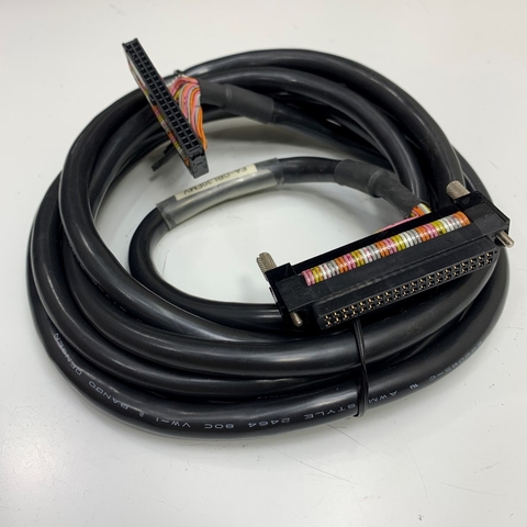 Cáp Original FA-CBL30FMV Dài 3M 10ft Mitsubishi Cable Socket Connector A6CON1 40 Pin Female to IDC 40 Pin Female Pitch 2.54mm For PLC Mitsubishi witch Interface Modular Terminal Block