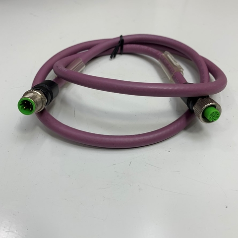 Cáp Murrelektronik 7000-44001-8400100 Dài 1M 3.3ft Cable M12 B-Code 4 Pin Male to M12 B-Code 2 Pin Female Shielded 24AWG 2x0.25mm² For Sensor/actuator boxes, Fieldbus modules and Industrial controllers