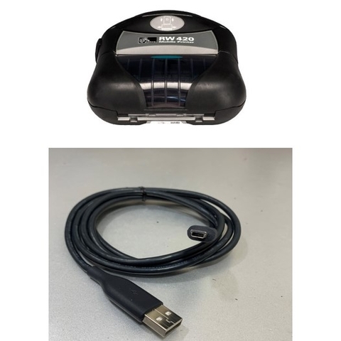 Cáp Zebra AK18698-2 USB-A to USB Mini-B Cable Dài 1.3M For Zebra RW420 Mobile Rugged Receipt Printer