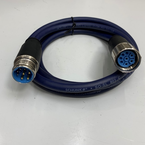 Cáp M23 8 Pin Male to Female Signal and Power Cable Schunk 364307 SO-SL 801 C Motor Connection Power Cable Dài 2M 6.5ft For Schunk Motor, Schunk Hand Motion Control