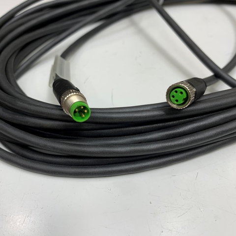 Cáp 7000-88011-6211000 Murrelektronik Dài 10M 33ft Connector M8 4 Pin K-Coded Male to Female Cable 24AWG 4x0.25mm² Black For Sensor Cables