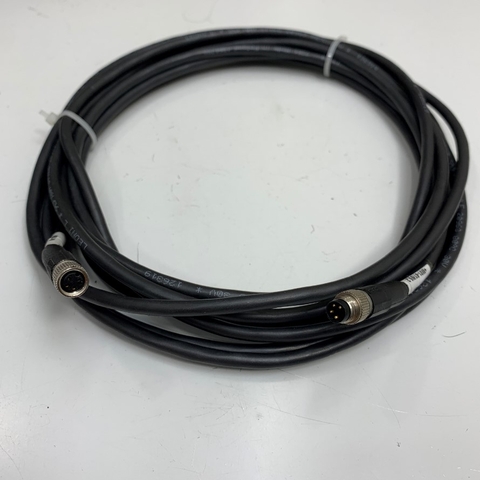 Cáp Rexroth RKB0016/005 R911170891-102 Dài 5M 17ft Connector M8 4 Pin K-Coded Male to Female Cable 24AWG 4x0.34mm² Black For Bosch Rexroth AG Electric Drives and Controls