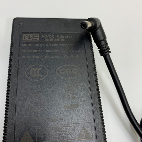 Adapter 12V 10A 120W GVE Connector Size 5.5mm x 2.5mm For QNAP - TS-431K - NAS Server - 4 bays - SATA 6Gb/s - RAM 1 GB - Gigabit Ethernet