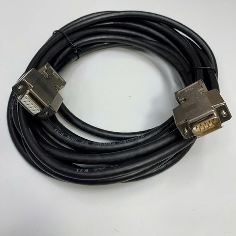 Cáp 10M 33ft RS232C Serial Communication Shielded Cable Null Modem DB9 Male to Female Metal Shell For Máy Xét Nghiệm Huyết Học MYTHIC 22 Analyzers Data Transfer witch Computer