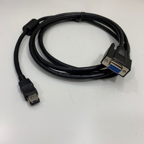 Cáp Điều Khiển Lập Trình ASDA-B2 AB Delta A2 Servo Drive and PC Computer Programming Dài 2.5M 8ft Shielded Cable Firewire 1394 6 Pin to DB9 Female