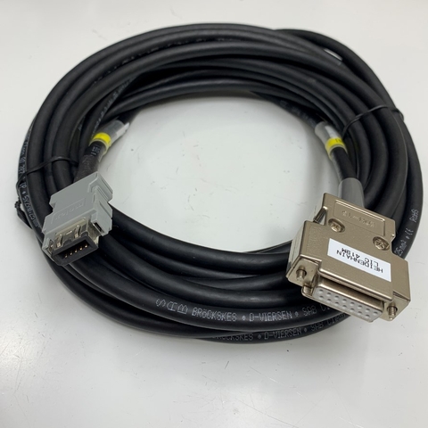 Cáp Điều Khiển ENC 8MT Heidenhain LIC9M Dài 8M 26ft Cable DB15 Pin D-Sub Female Metal to SM-10P 10 Pin Plug Cable SAB BROCKSKES 5x2x0.25mm² For Heidenhain Servo Motor Encoder