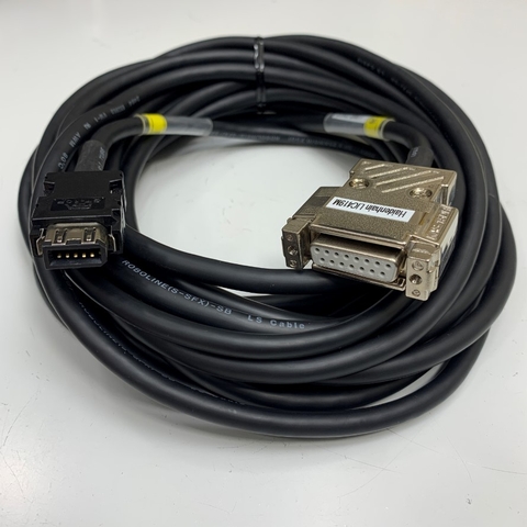 Cáp Điều Khiển ENC 8MT Heidenhain LIC9M Dài 8M 26ft Cable DB15 Pin D-Sub Female Metal to SM-10P 10 Pin Plug Cable E52853 5P x 25AWG (0.2SQ) For Heidenhain Servo Motor Encoder