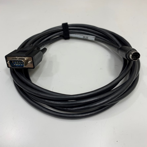Cáp Lập Trình 3M 10ft Mitsubishi PLC Melsec FX Series With HMI Weintek MT8072iP Programming Cable RS-422 Connector MD8M to DB9 Male Cable Shielded Molex E116273 28AWG 80°C