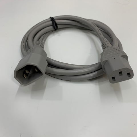 Dây Nguồn APC Power Cord IEC C13 to C14 Cable Dài 1.8M 10A 250V H05VV-F 18AWG 3x0.75mm²  75°C VDE Cable OD 7.0mm Grey Color AP9870 in China