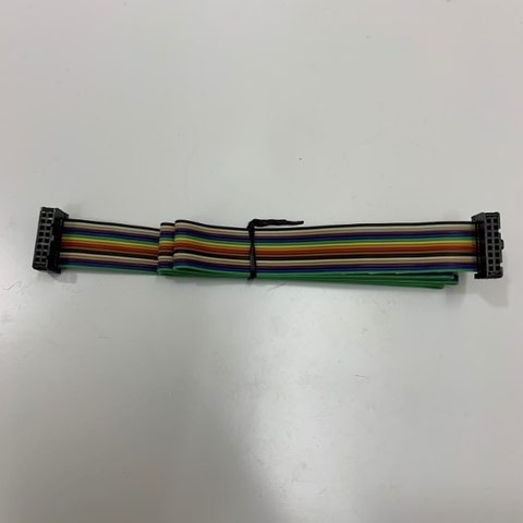 Cáp Dài 1.5M 5ft 16 Pin IDC FC 2*8 Pitch 2.54mm Flat Ribbon Data Rainbow Color 16 Wire x 1.27mm Cable 28AWG 105°C 300V For Machines, PLC, Digital I/O Board