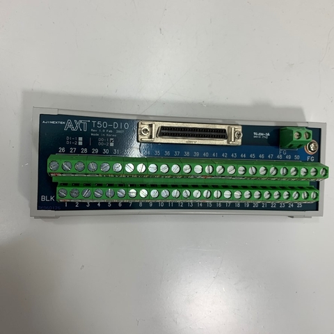 Cầu Đấu Original AJINEXTEK ATX T50-DIO T50-D01-V1.0.0 D0-1 SCSI II Connector D-Sub DB50 Female 50 Pin BLK1 BK060126 Interface Terminal Block in korea