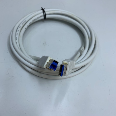 Cáp USB 3.0 Type A Male to Type B Male Dài 3M 10ft White E119932 Shielded Cable For Máy Phân Tích Soi Da Clero Skin Analysis Viola Medical witch PC Computer