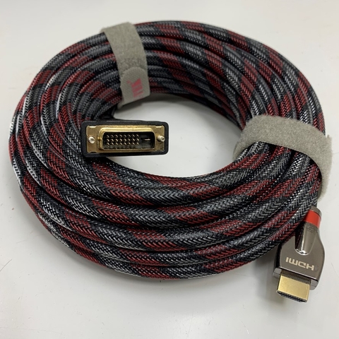 Cáp Tín Hiệu Dài 10M 33ft Cable DVI-D (24+1 Pin) Male to HDMI Gold plated Contacts For Thiết Bị Nội Soi MedTech company KARL STORZ witch Monitor HDMI Video Connection