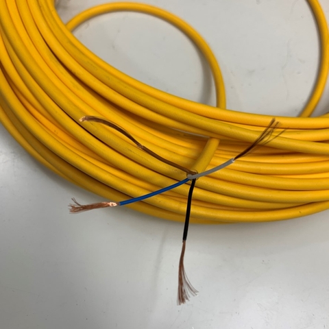 Cáp Điều Khiển‬ Dài 30M 90ft Cable Pilz E33141 4 Core x 0.25mm² OD 5.0mm 300V Colour Yellow in Germany For Sensor Plug Connector M8 M12 Single Cable