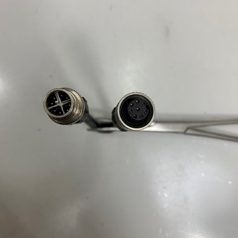 Cáp Chuyển Đổi Connector M12 A-Coded 8 Pin Female to M12 X-Coded 8 Pin Male Cable Dài 20Cm For Ethernet Network Gigabit LAN