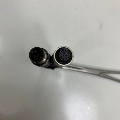 Cáp Chuyển Đổi Connector M12 A-Coded 12 Pin Female to A-Coded 8 Pin Male Cable Dài 20Cm