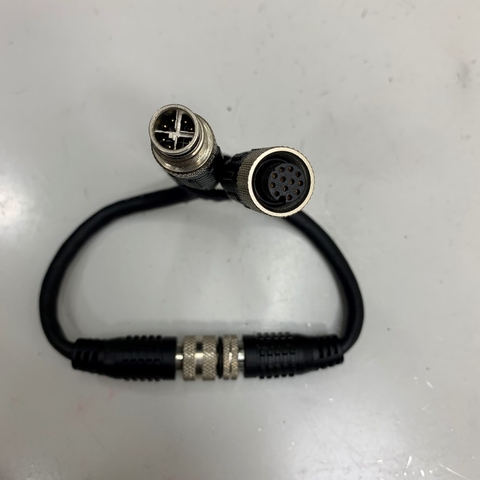 Cáp Chuyển Đổi Connector M12 A-Coded 12 Pin Female to M12 X-Coded 8 Pin Male Cable Dài 40Cm