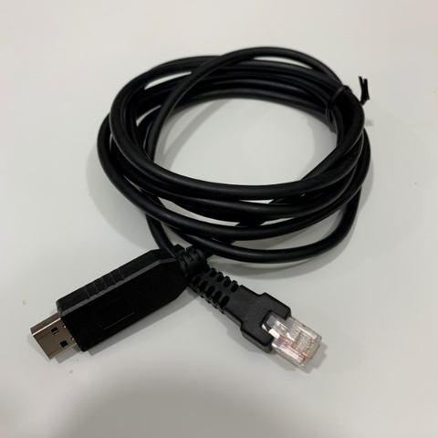 Cáp Máy Quét Mã Vạch Cable Scanner USB Type A 5V Host Power to RJ50 10 Pin Male 2M For Code Barcode Scanner Esky ES015 Handheld USB