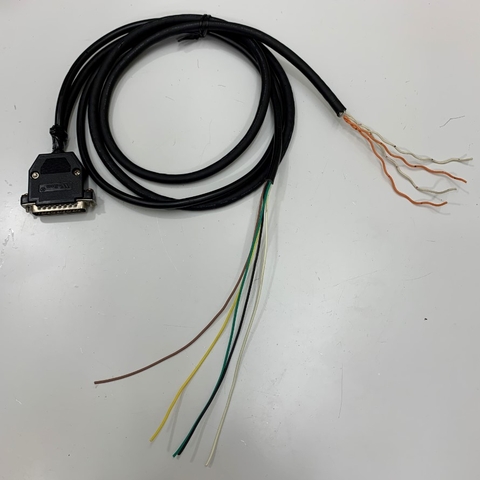 Cáp DB44 Pin Male Y Splitter Cable to Dual 5 Core + 4 Core Open End Dài 1M 1.4M For Servo Motor Cable
