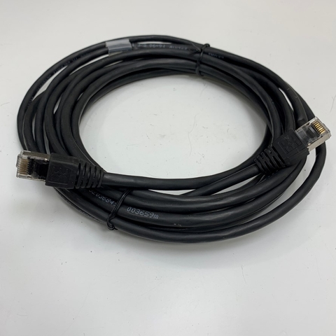 Cáp Mạng Công Nghiệp IE-C6FP8LE0050M40M40-E Dài 5M 17ft Cable LEONI Megaline F6-90 S/F flex Shielded E177515-V CAT6  S/FTP Ethernet RJ45 Gigabit Lan For Servo, PLC, HMI, Ethernet Network Cable