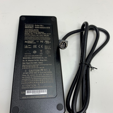 Adapter 24V 6.67A 160W Mean Well OEM LOADUS SQ-15124 Connector Tip Size 4 Pin Mini Din 10mm Plug For Tủ Lạnh Mini Bảo Quản Mỹ Phẩm Cao Cấp Hàn Quốc Line Friends Sally CCOMO Mini Fridge Refrigerator 31L 220V