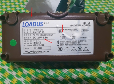 Adapter 24V 6.3A LOADUS SQ-15124 Connector Tip Size 4 Pin Mini Din 10mm Plug For Tủ Lạnh Mini Bảo Quản Mỹ Phẩm Cao Cấp Hàn Quốc Line Friends Sally CCOMO R-R-gmo-C031BU Mini Fridge Refrigerator 31L