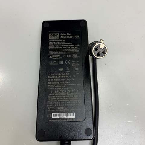 Adapter 24V 6.67A 160W Mean Well Connector Size XLR 3-Pin Female NC3FX OEM Medical BPM150S24F06 For NDS Radiance Surgical Display Monitor Power Supply