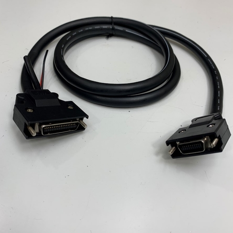 Cáp SCSI MDR 36 Pin Male to MDR 20 Pin Male Connector 3M With Screw Dài 0.8M 2.7ft Shielded Cable 24AWG E88972 CSA LL82951 80°C 300V VW-1 OD 9.0mm For Servo Drive Industrial I/O