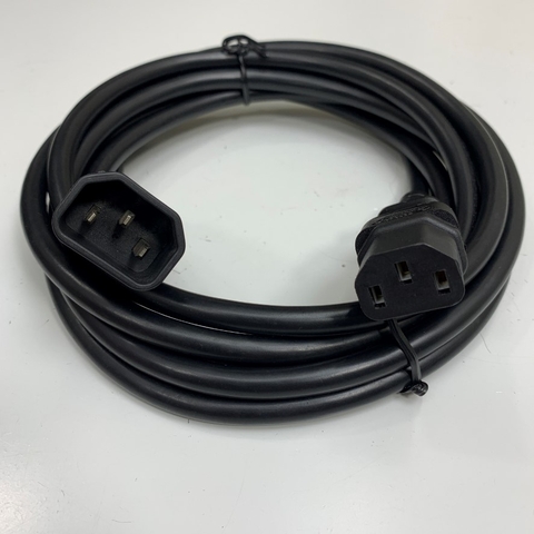 Dây Nguồn Cabinet Jumper Power Cord Cisco CAB-C13-C14-3M Dài 3M 10ft 10A 250V 17AWG 3x1.04mm² 75°C Cable OD 7.2mm Longwell For Cisco Catalyst 2900/3500XL 2940 2950 3550 3750 Jumper Cord