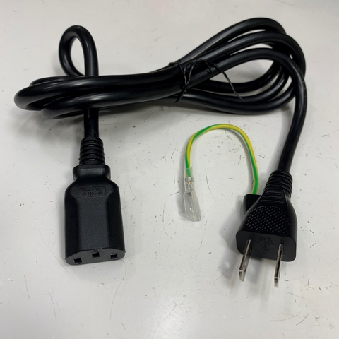 Dây Nguồn 1.5M 5ft Japan Power Cord JIS8303 to C13 7A 125V 18AWG 3x0.75mm² Cable PSE Ground