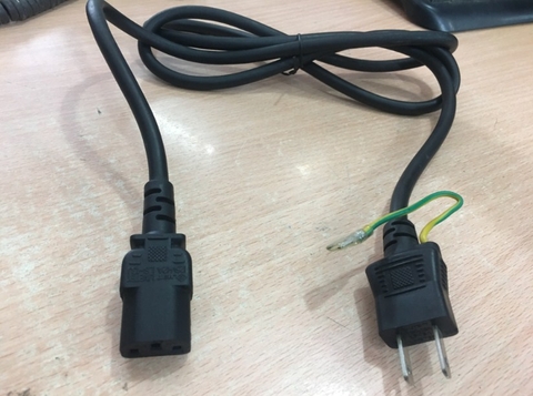 Dây Nguồn 2 Chân Dẹt Và Dây Nối Tiếp Địa LINETEK LP-54 LS-13J NEMA 1-15 to C13 AC Power Cord 12A 125V 3x1.25mm 16AWG Length 1.5M