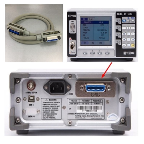 Cáp L-Com IEEE-488 GPIB 24 Pin Dài 1M For Máy Đo TTESCOM MTP200A Tester