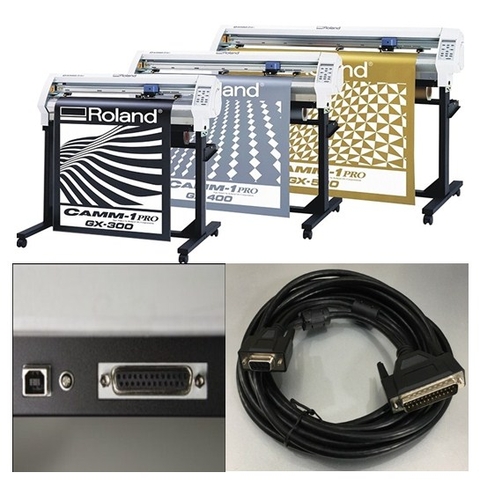 Cáp Kết Nối Máy Vẽ Cắt Decal Roland GX Vinyl Cutter Plotter RS232C DB25 Male to DB9 Female For Roland GX-24 GX-400 GX-300 GX-640 GX-500 Cable Length 5M