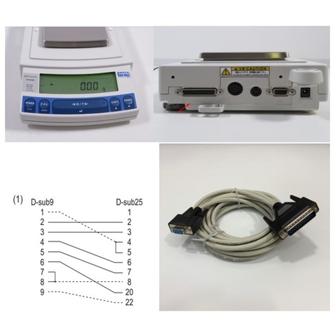 Cáp Kết Nối RS-232C Cable 25P-9P Dài 3M P/N 321-60754-01 For Kết Nối Cân Điện Tử Shimadzu UW/UX Series Với Máy Tính
