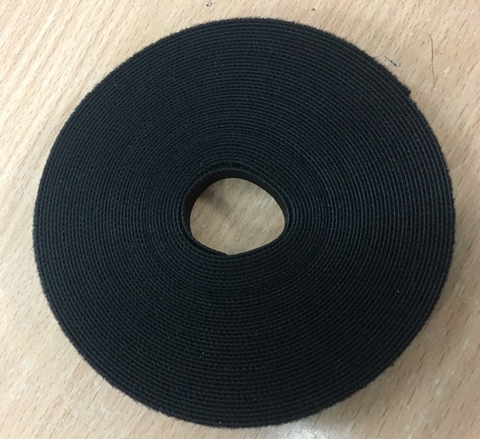 Băng Buộc Móc Vòng Tự Dính Cáp VELCRO BRAND ONE-WRAP TAPE YARD ROLL 12mm x 5m Black For Fiber Optic Network Ethernet Patch Cord Cable Dài 5M