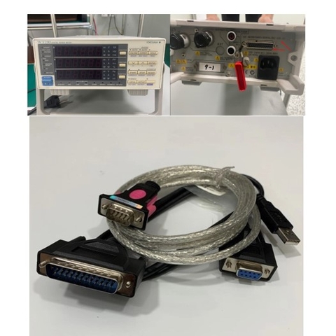 Combo Cáp Kết Nối Yokogawa WT210/WT230 Digital Power Meters Test Với Máy Tính Interface Cable RS232-C DB25 Male to DB9 Female Dài 1M + USB to RS232 Converter Z-TEK