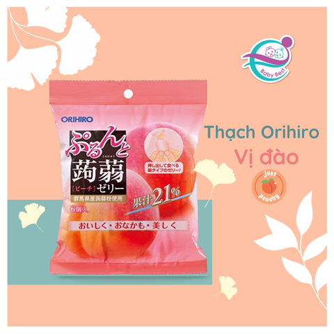 Thạch trái cây Orihiro vị đào 120g