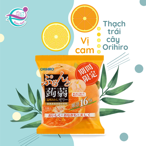 Thạch rau câu Orihiro vị cam 120g