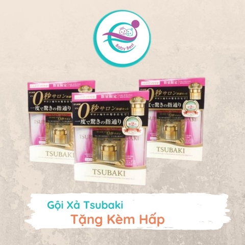 Gội xả Tsubaki tặng kèm hấp (315ml+315ml) (hồng)