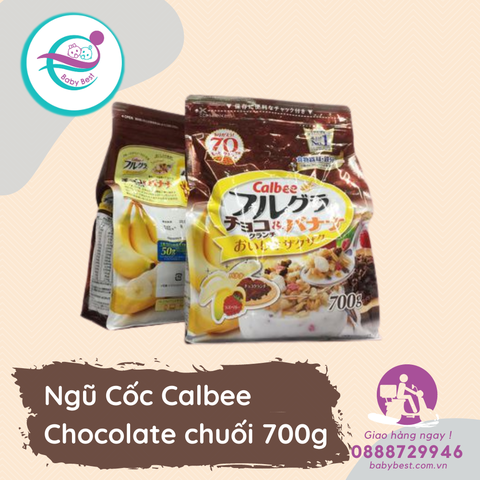 Ngũ cốc Calbee vị socola chuối 700g (nâu)