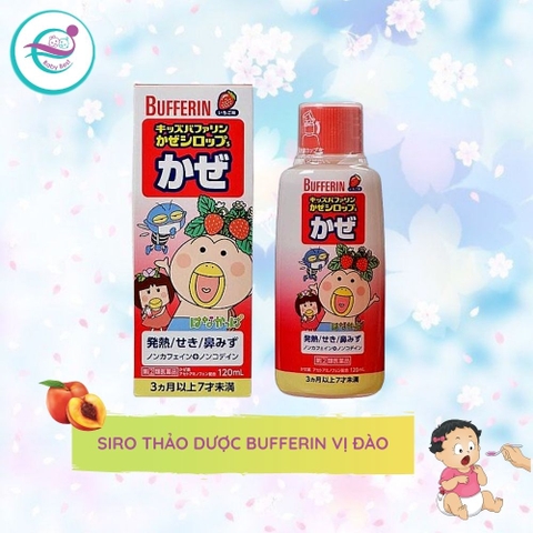 Siro thảo dược Bufferin vị dâu 120ml (đỏ)