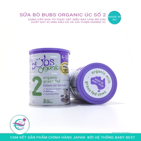 Sữa bò Bubs Organic Úc số 2