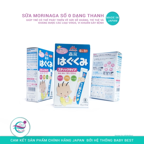 Sữa Morinaga thanh 0 (10 thanh)