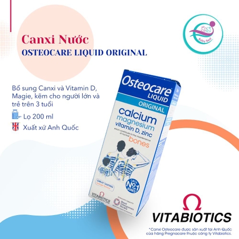 Canxi Nước Osteocare Liquid 200Ml Vitabiotics Của Anh